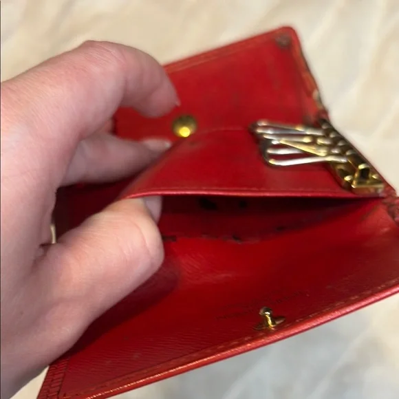 Authentic Louis Vuitton Cherry Red Epi Key Holder Wallet - Picture 13 of 13